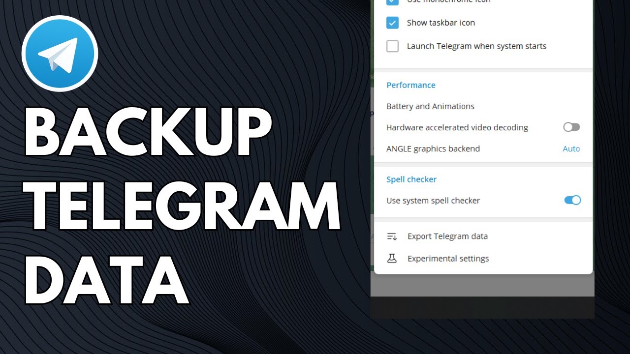 How to Backup Data in Telegram How to Backup Telegram Chats