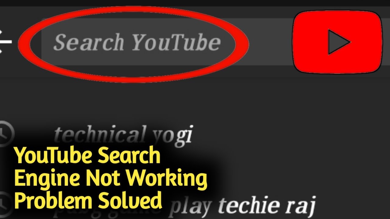 Fix YouTube Search Engine Not Working Problem Solved YouTube