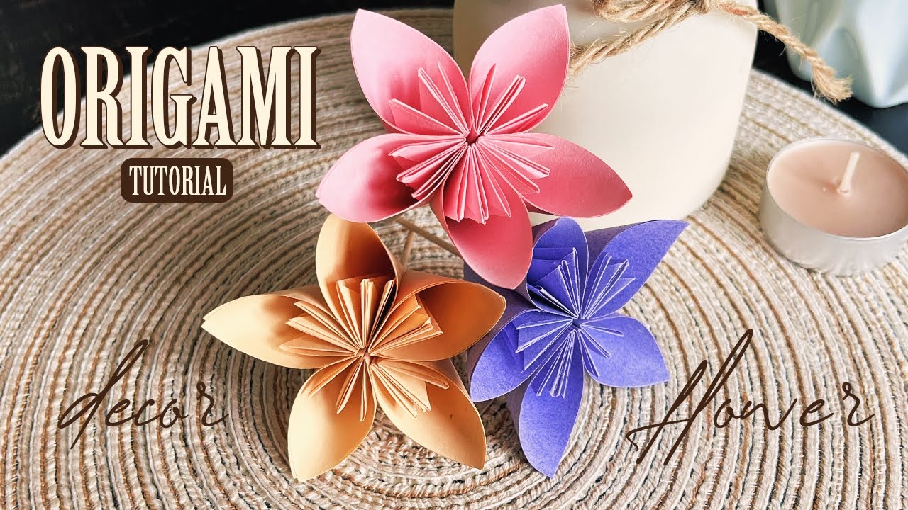 Origami Decorative Flower How to Fold Paper Flower Easy Tutorial