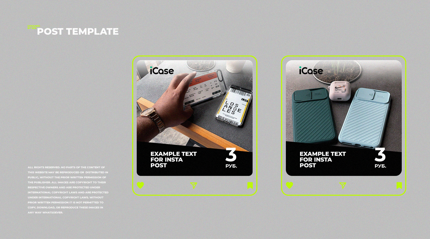 Instagram account design on Behance