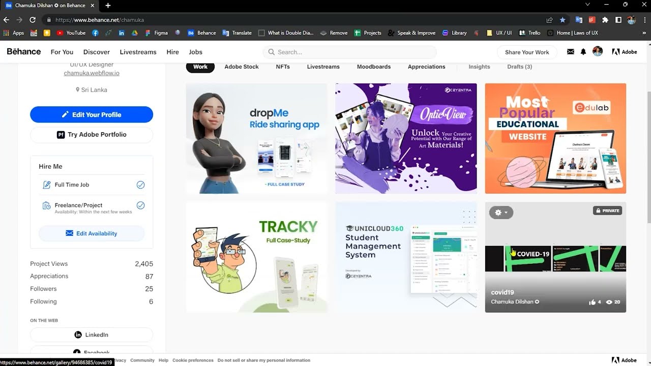 How to Re Ordering Projects On Your Behance Profile YouTube