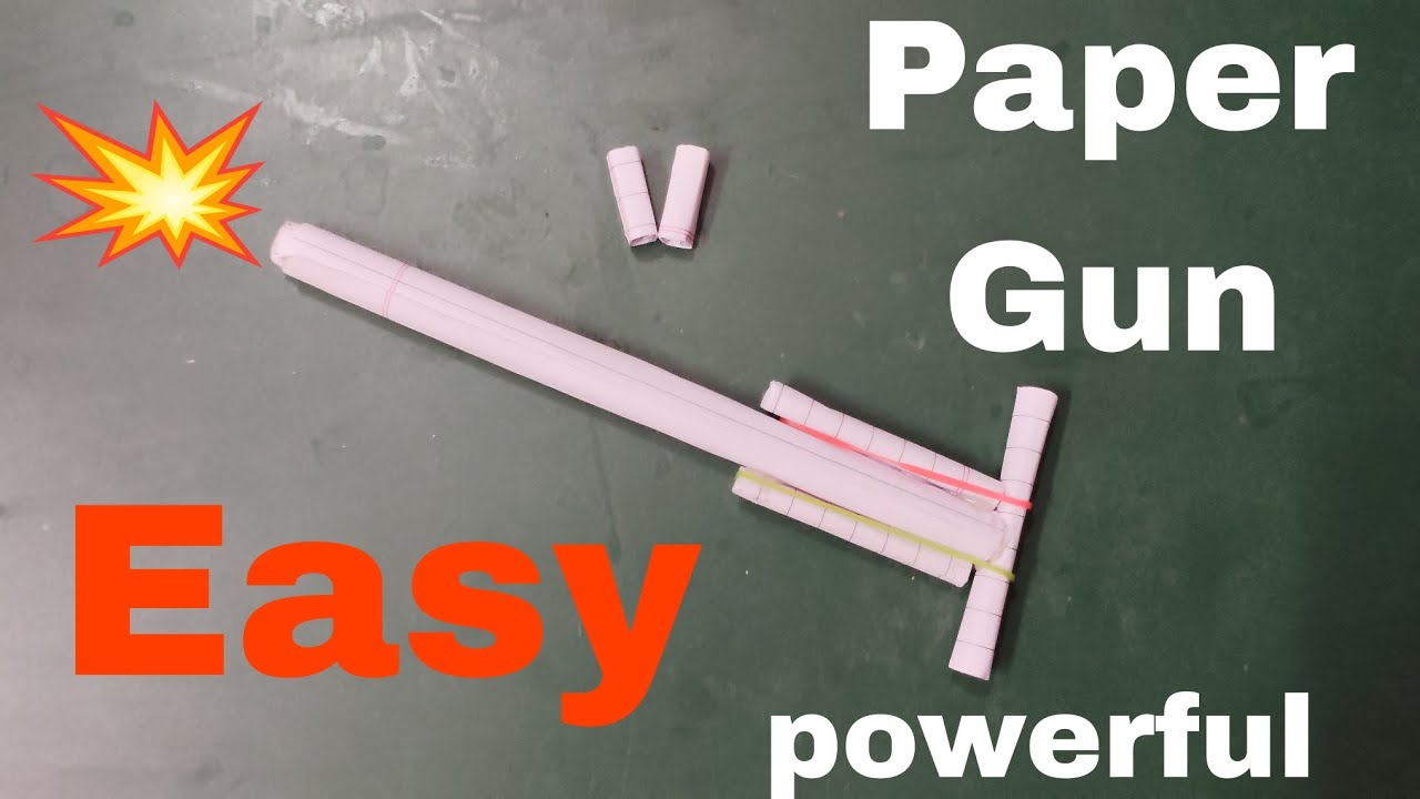 How to Make a Paper GunEasy Gun Out Of PaperEasy Paper Gun YouTube