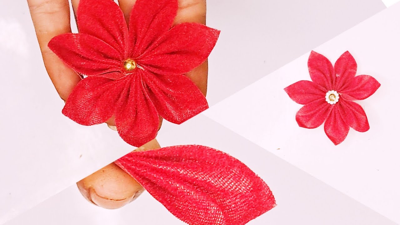 DIY Easy Tricks Fabric Flowers Cloth Flower Making Fabric Flower