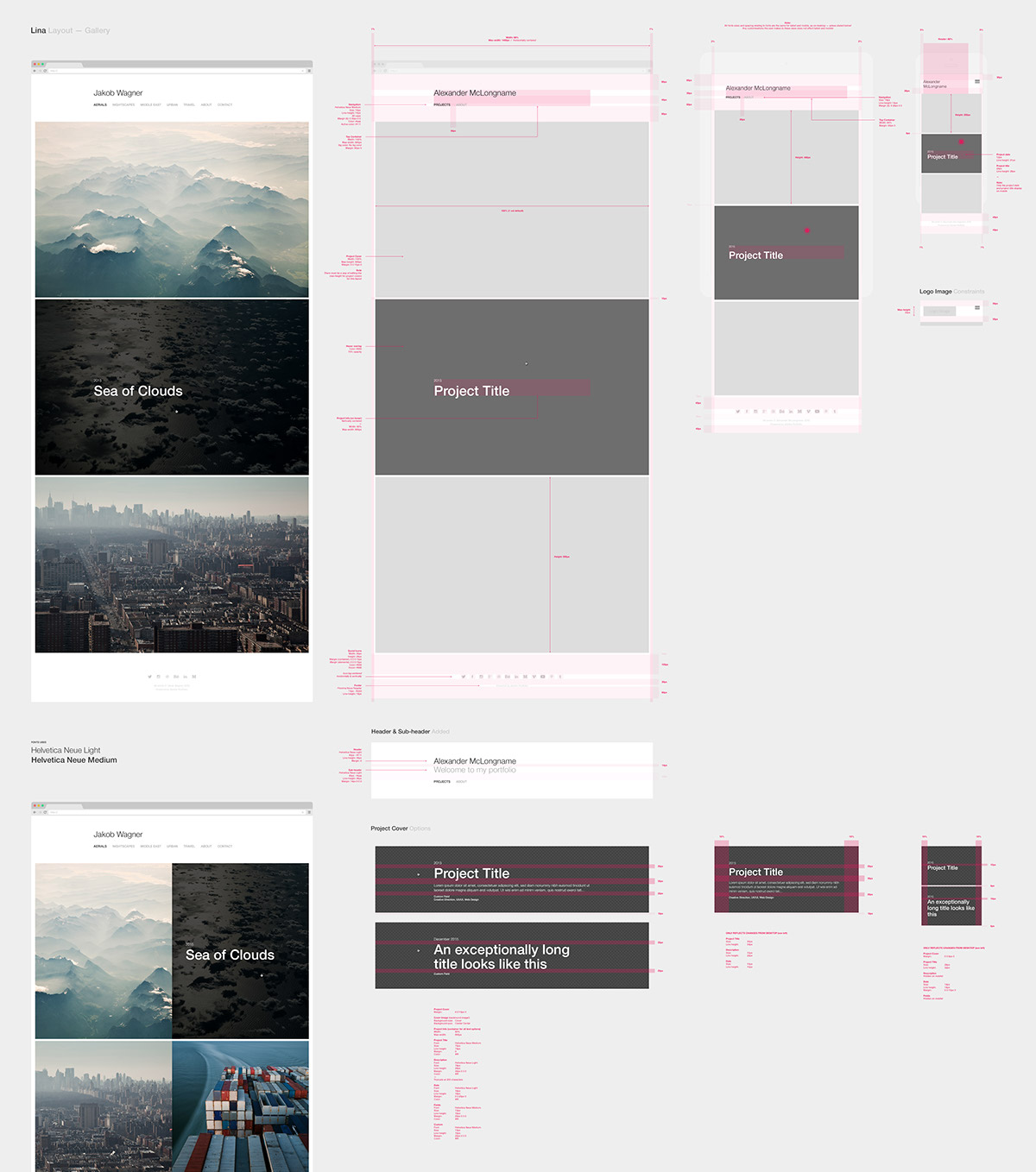 Adobe Portfolio layouts Behance