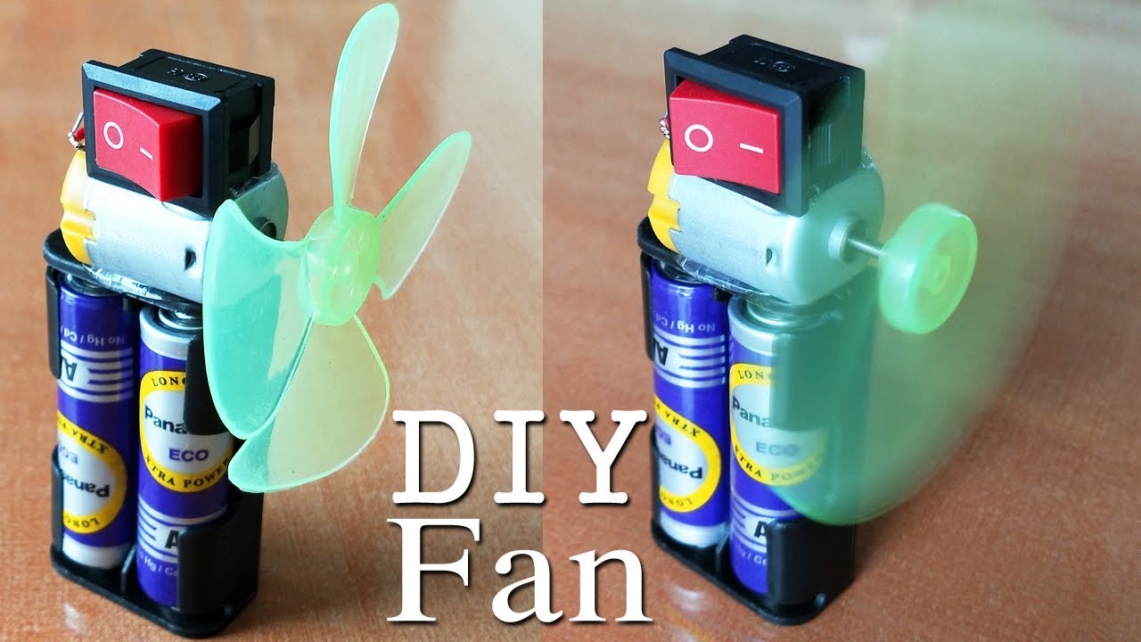 Simple DIY Fan How to make a fan at home YouTube