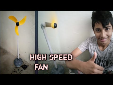 How to make a high speed fan with DC motor at homeDIY mini fan