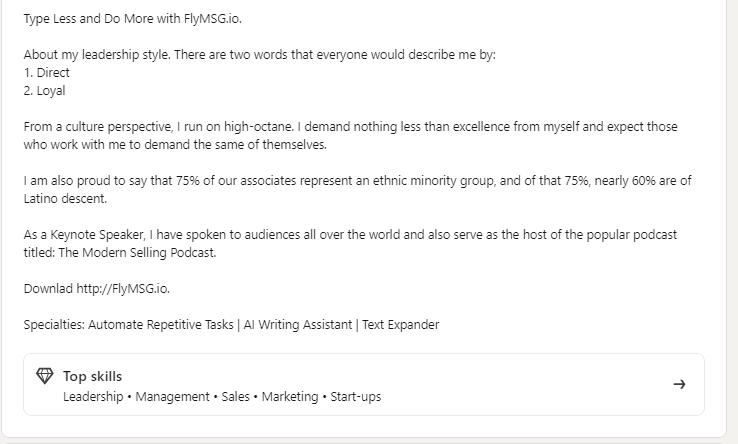 How to Write Optimize Your LinkedIn About Section Summary