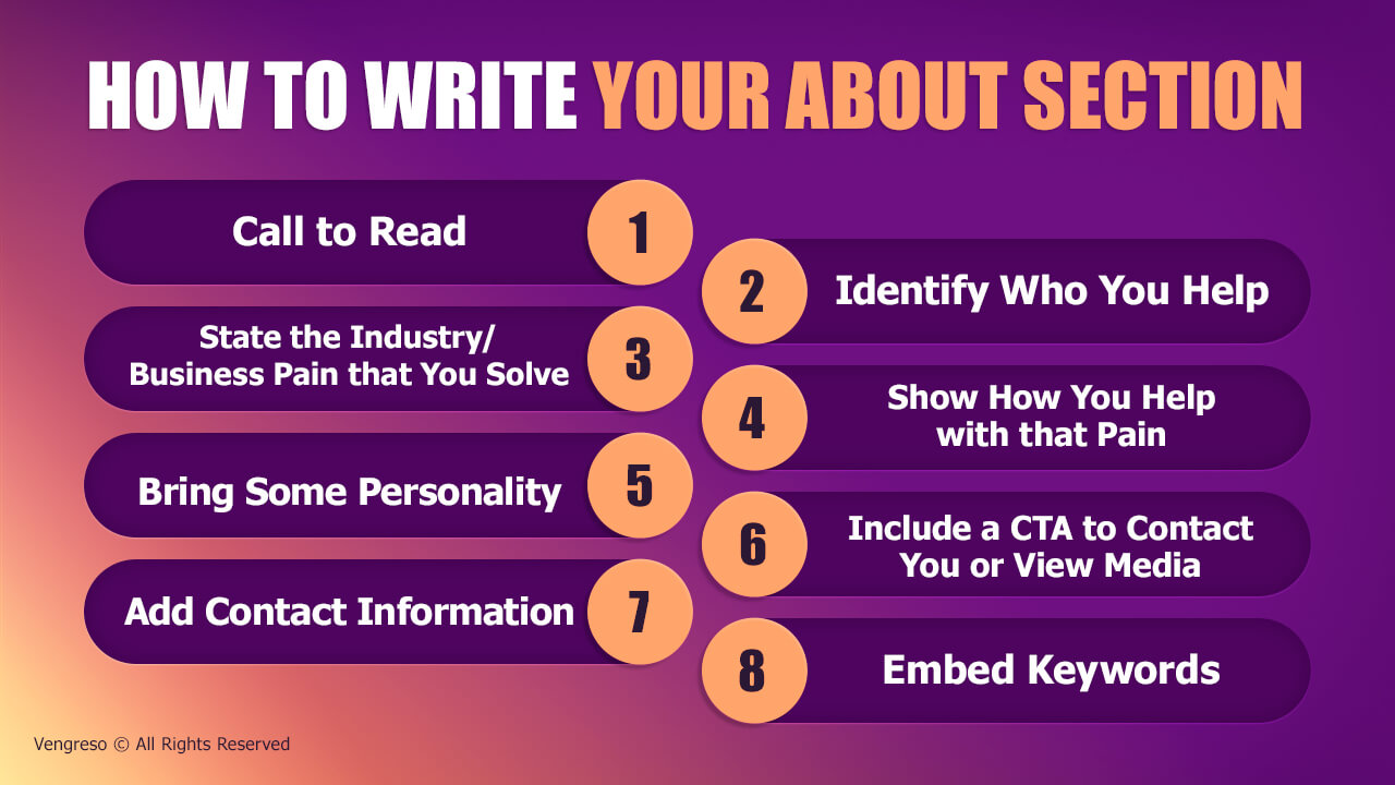 How to Write Optimize Your LinkedIn About Section Summary