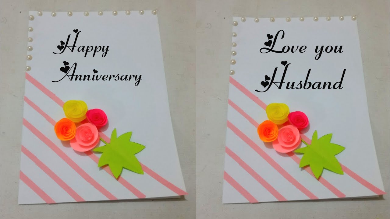 How to make a simple Beautiful Anniversary card for Parents DIY