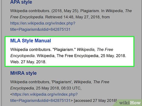 MLA Wikipedia