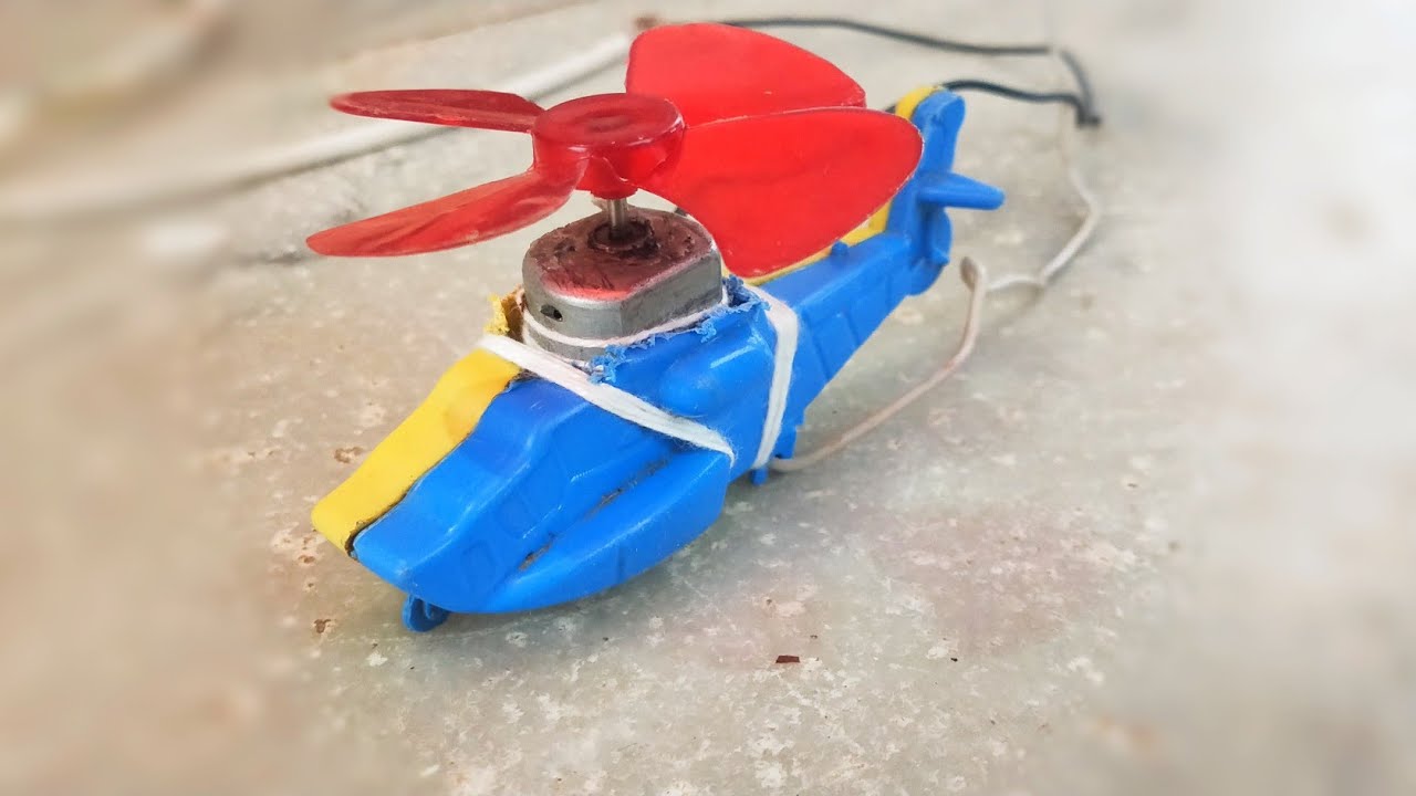 How To Make A flying helicopter at home made for DC motor YouTube