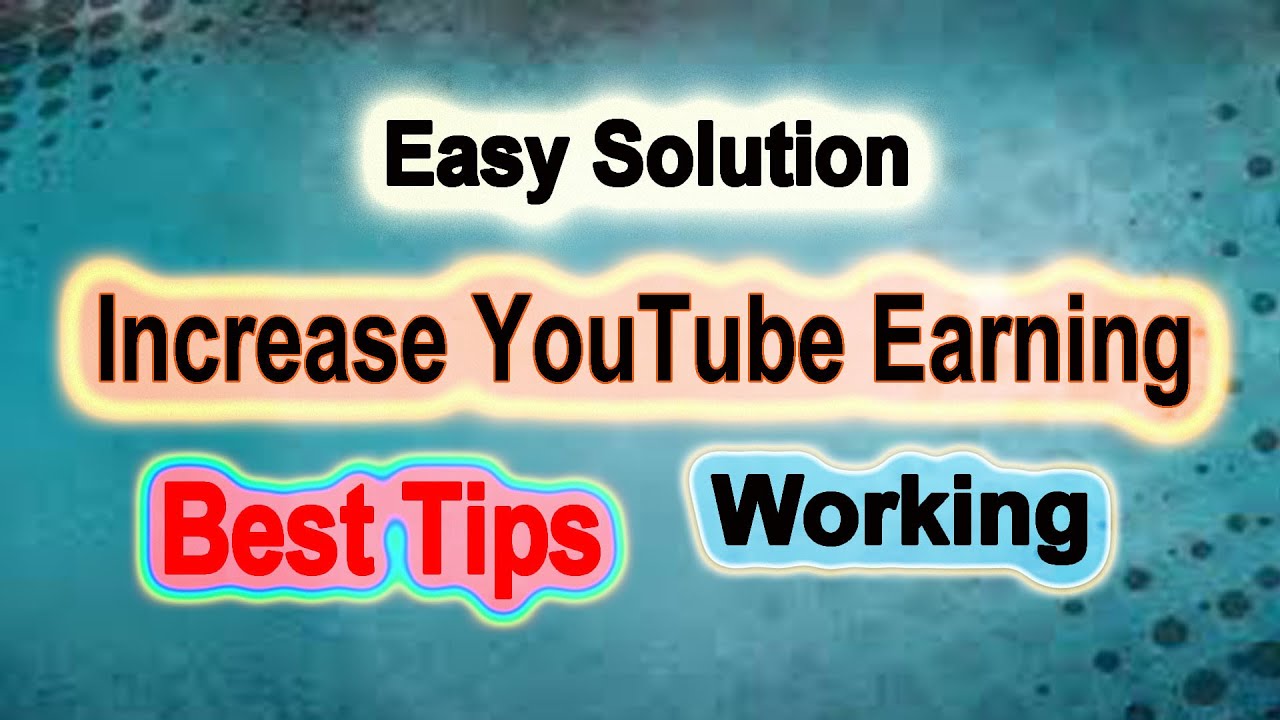 Increase YouTube Revenue With Working Solution YouTube Revenue