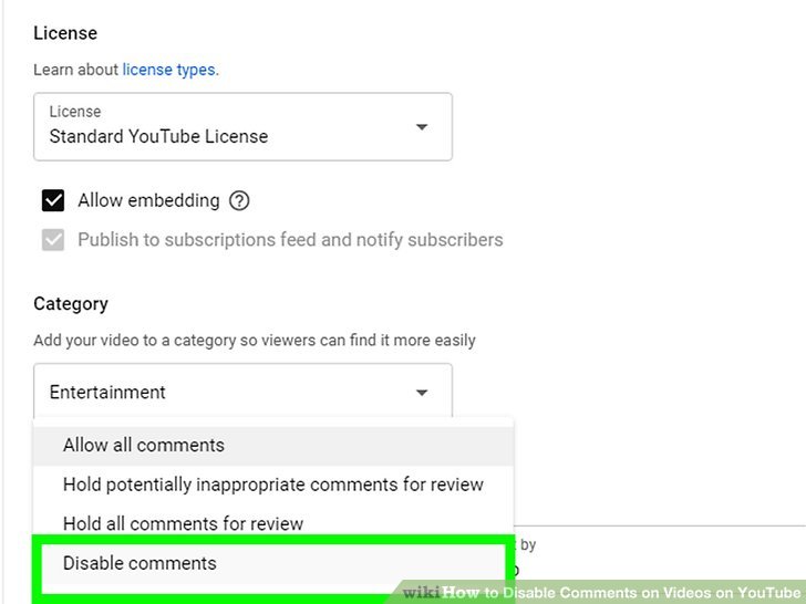 5 Ways to Disable Comments on Videos on YouTube wikiHow