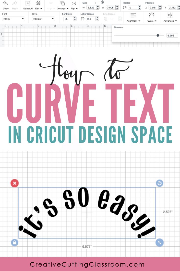 How to Curve Text in Cricut Design Space Cricut tutorials Cricut