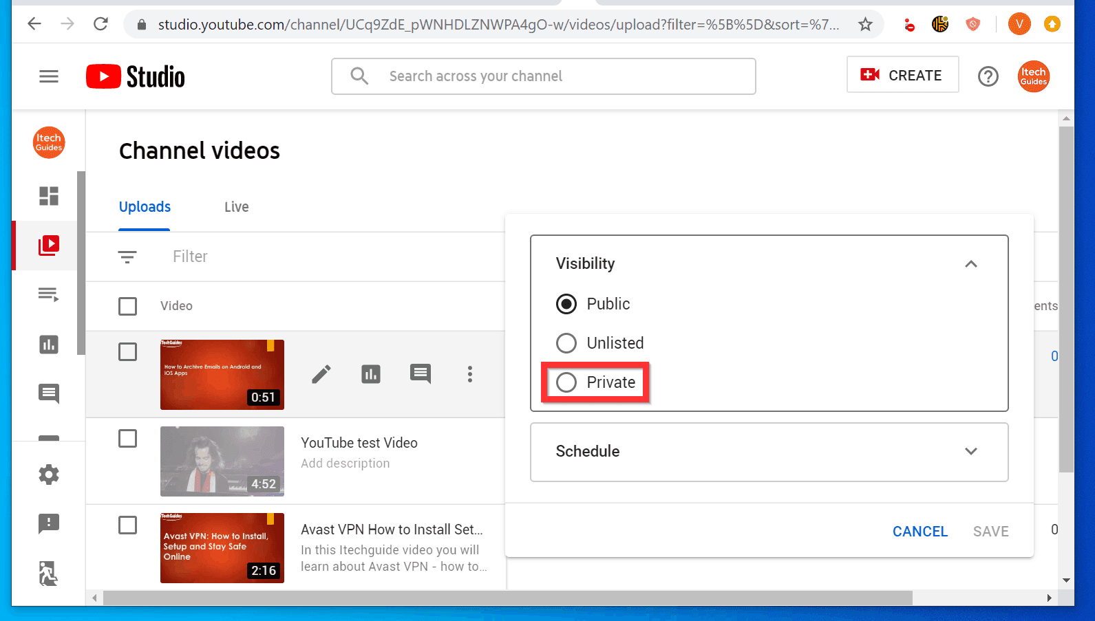 How to Make YouTube Videos Private from a PC IPhone or Android