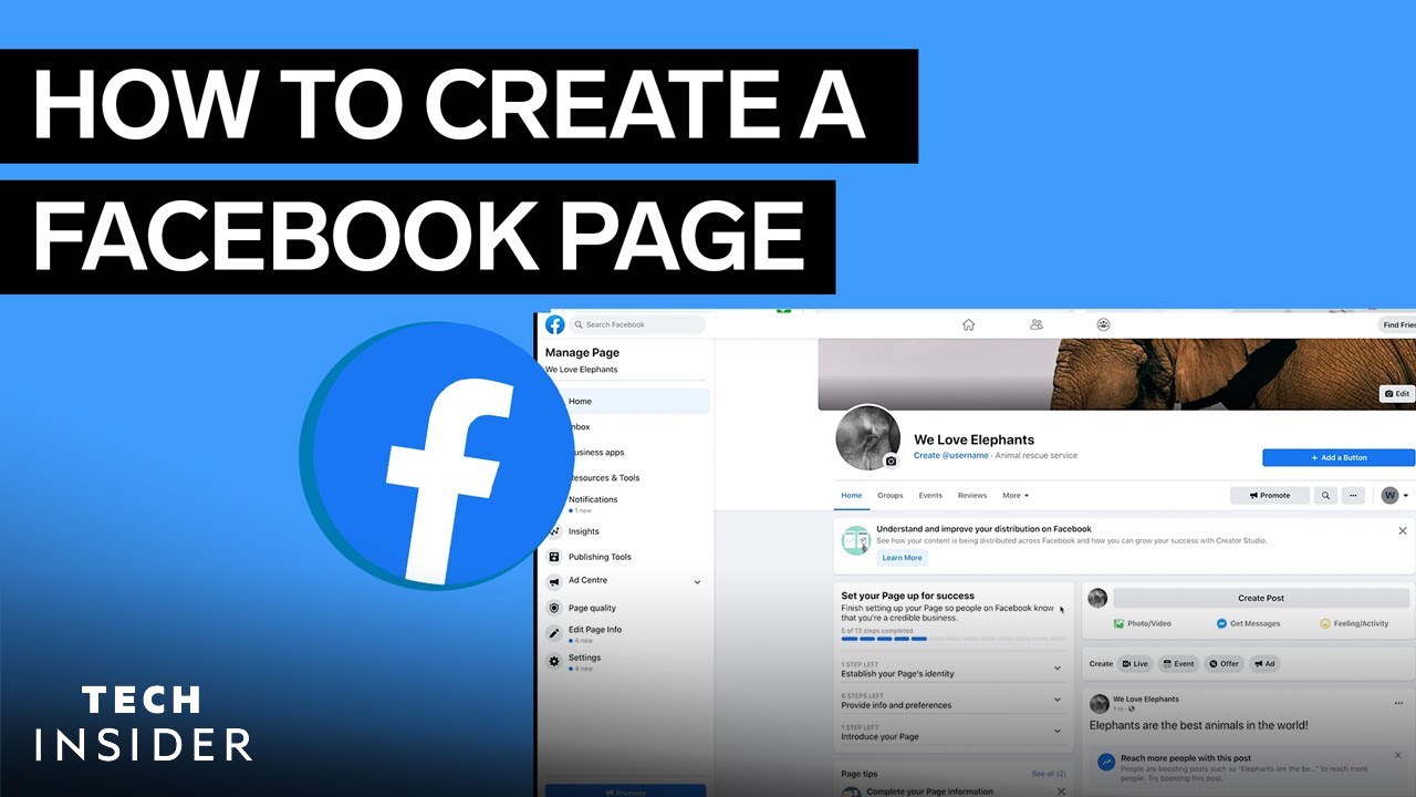 How To Create A Facebook Page YouTube