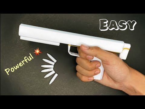 Making A Powerful PAPER GUN Pistol that shoots paper bullets Paper
