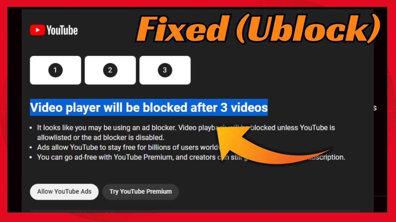 How to bypass YouTube AdBlock detection with uBlock Origin YouTube