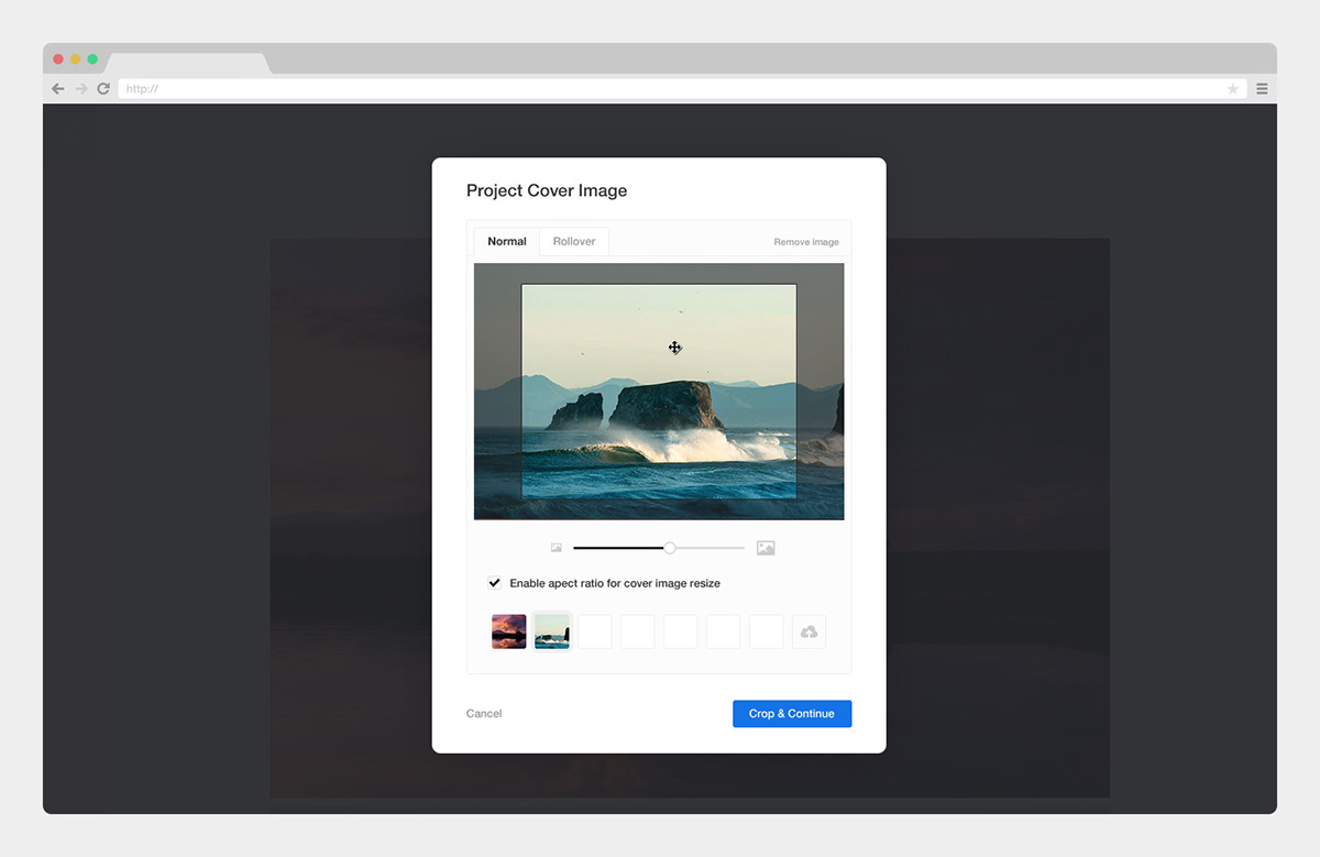 Adobe Portfolio editor on Behance