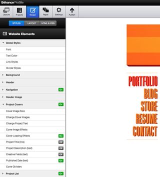 Create a portfolio website using Behance ProSite Creative Bloq