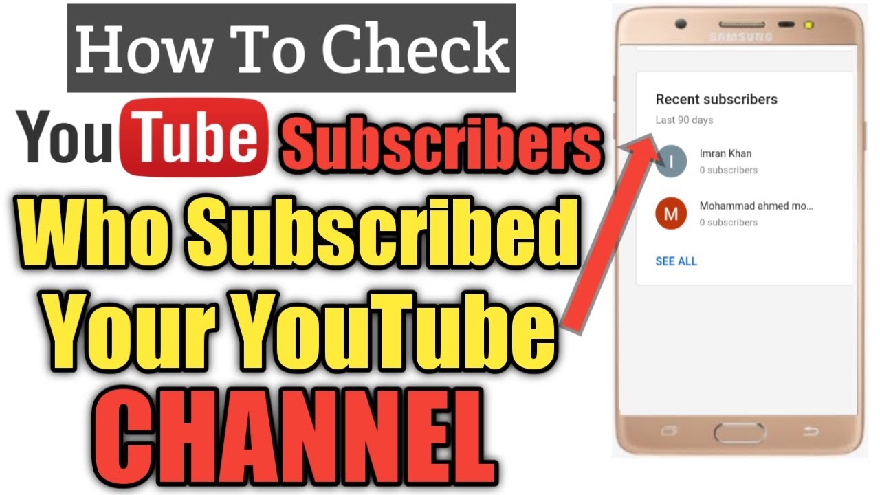 How to See Who Subscribed My Youtube Channel How to Check YouTube