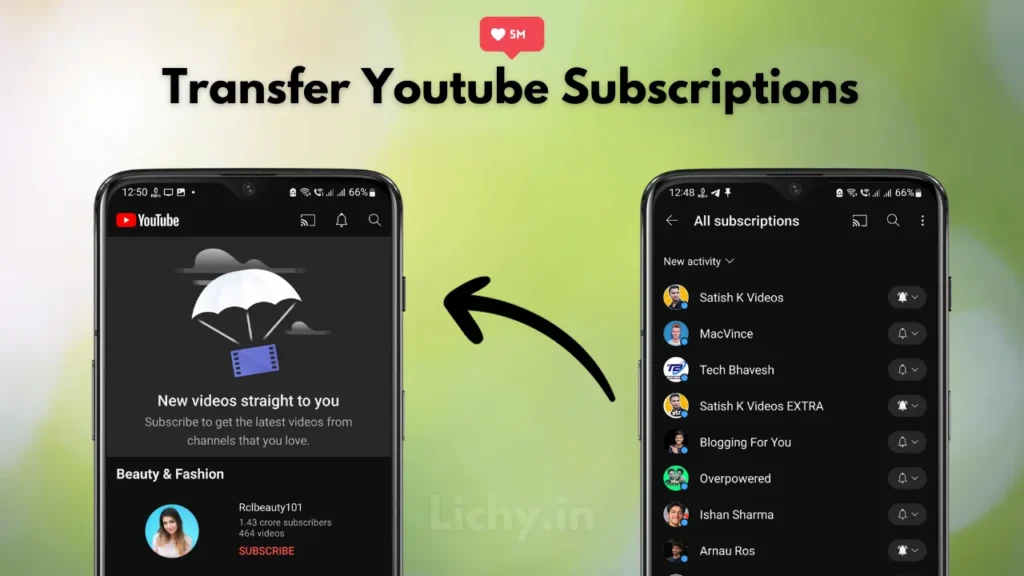 How to Transfer Youtube Subscriptions from One Youtube channel to