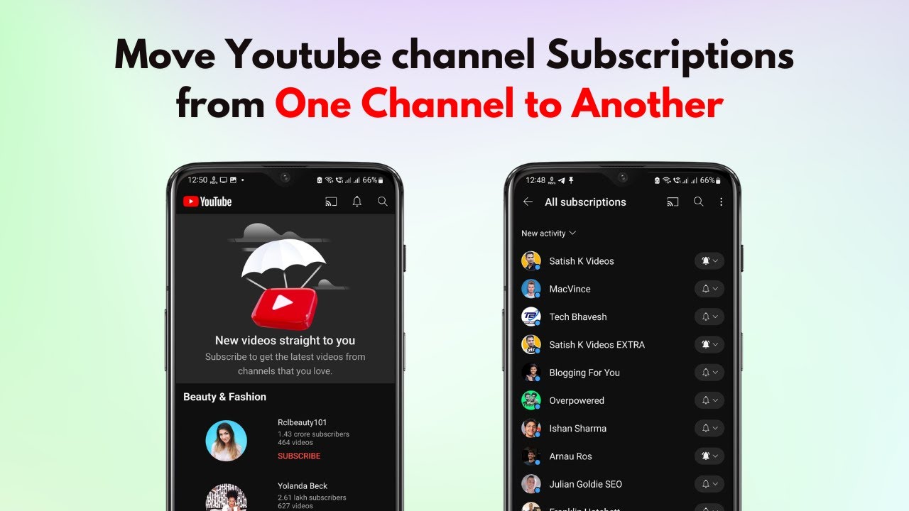How to Move Youtube Subscriptions from Old Channel to New Channel YouTube