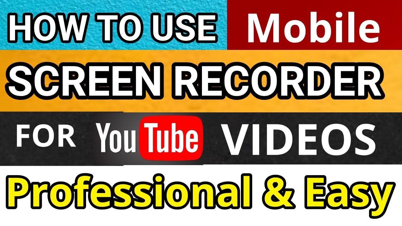How to Use screen recorder for Youtube Videos Easy Pro Tech YouTube