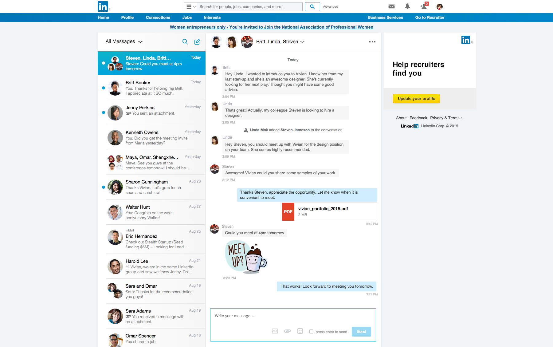 LinkedIn launches conversation starters to boost its messaging