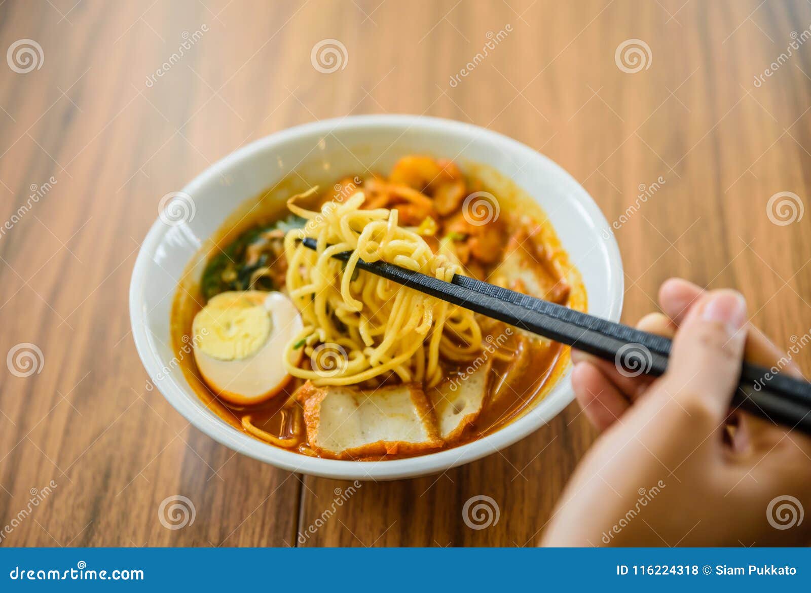 Hand with Chinese Chopsticks Eating Noodle Stock Photo Image of
