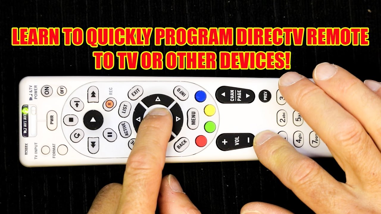 How to Program Your DirecTV Remote to Operate Your TV YouTube