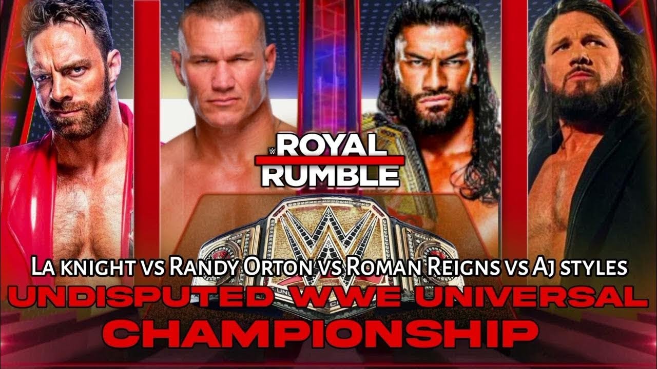 Royal rumble 2024 Fatal 4 Way match Roman reigns vs Aj Styles vs Randy