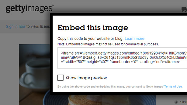 Getty images can now be used for free sort of
