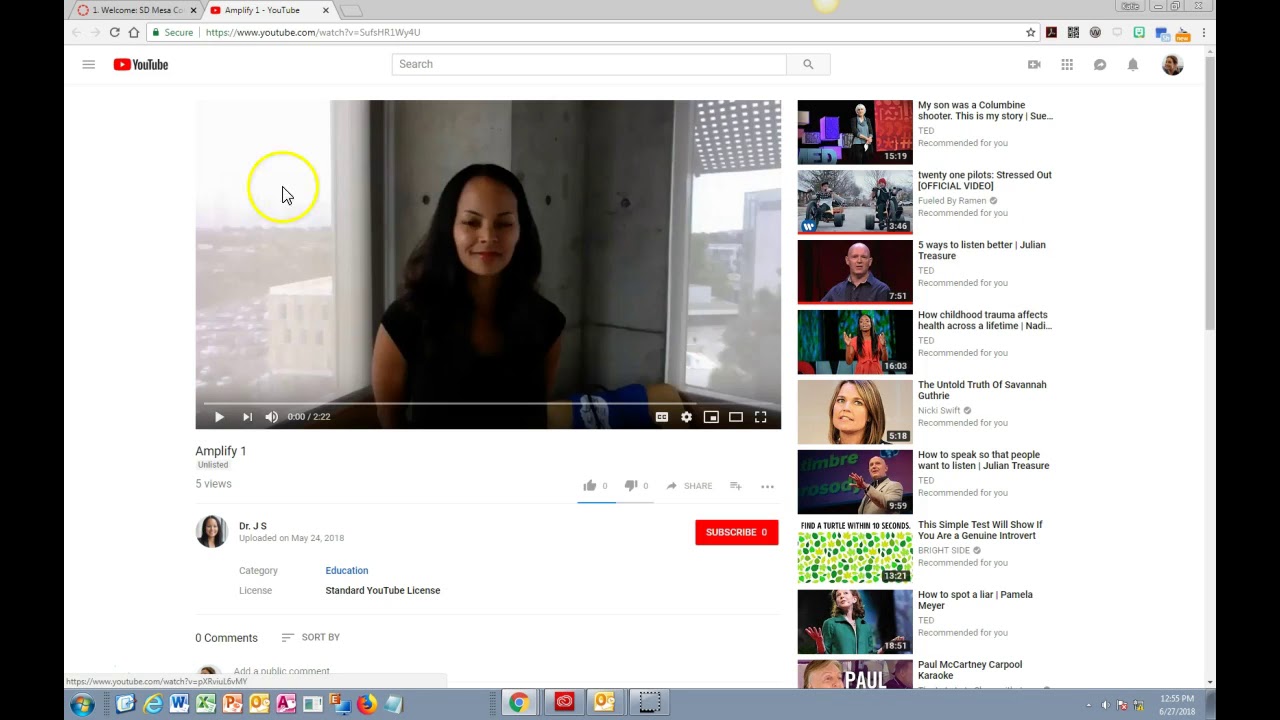 How to embed a YouTube video into Canvas page YouTube