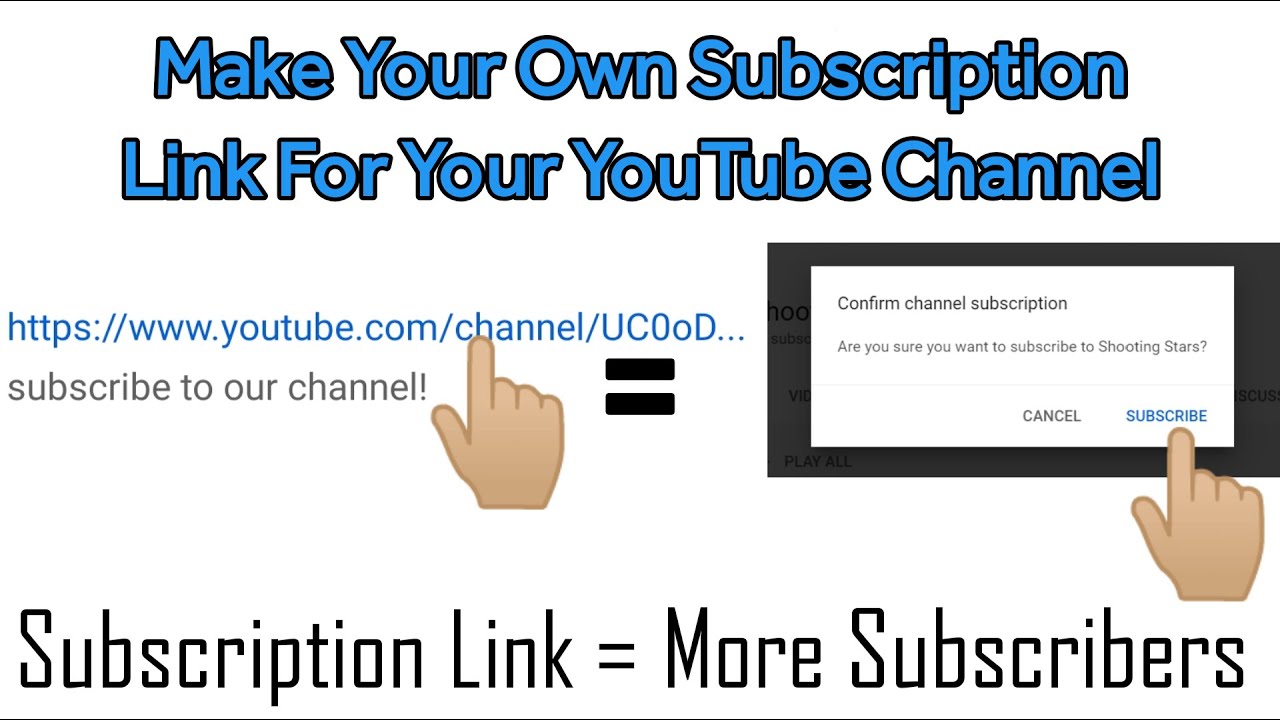 How To Make a Subscription Link For Your YouTube Channel Get More