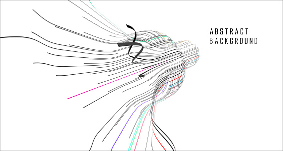 Abstract Graphics Composed Of Streamlines Stock Illustration Download