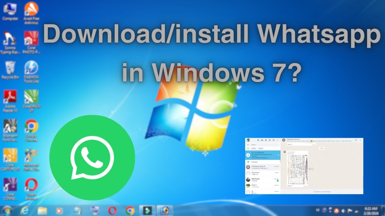 How to Download Install Whatsapp in Windows 7 ComputerLaptop YouTube