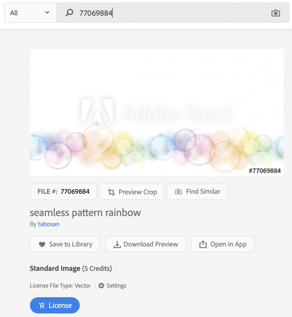 Locating and Licensing a Preview Adobe Stock Asset Media Commons