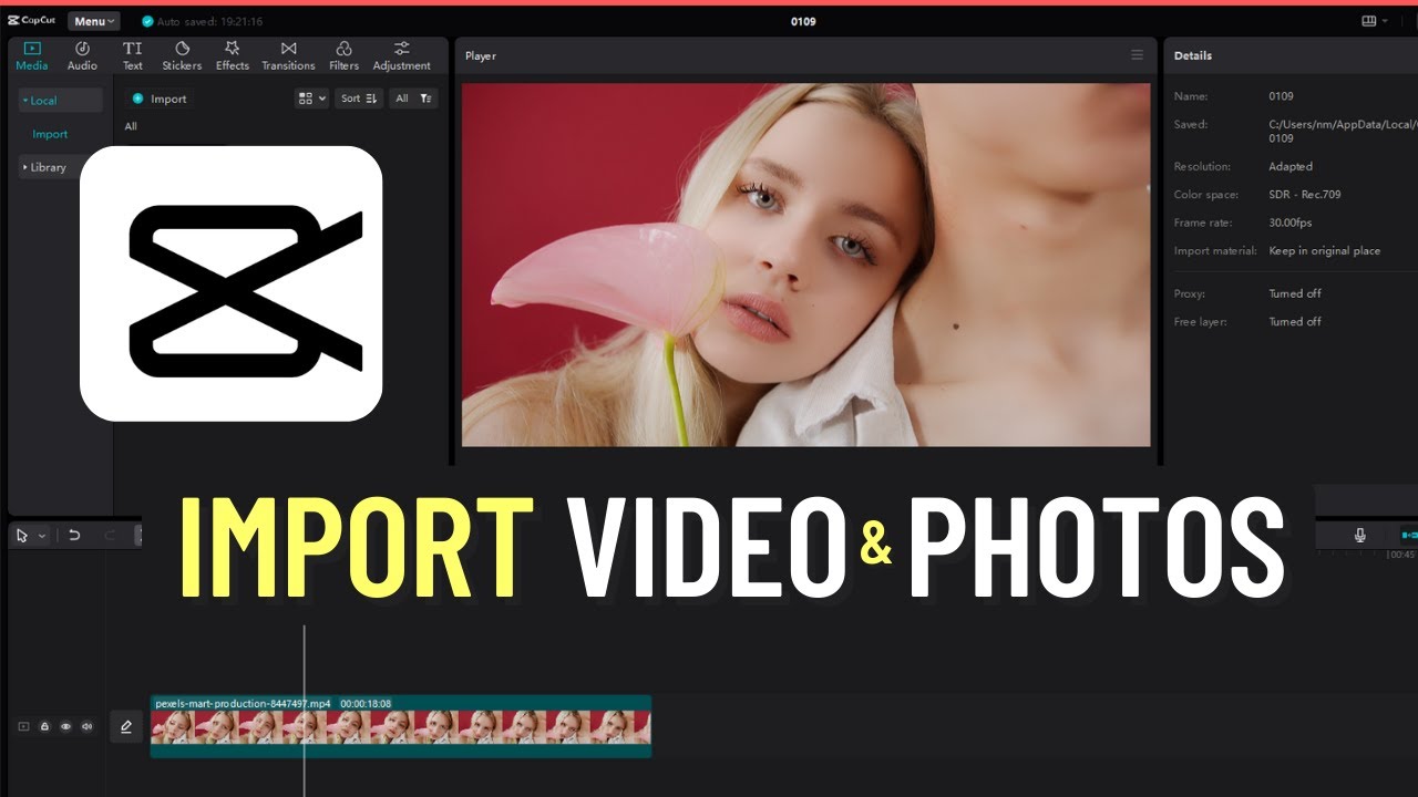 How to import Videos in Capcut PC import Photos Videos YouTube