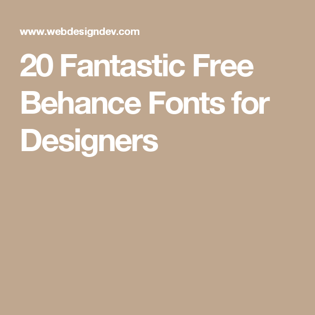20 Fantastic Free Behance Fonts for Designers Behance fonts Fonts