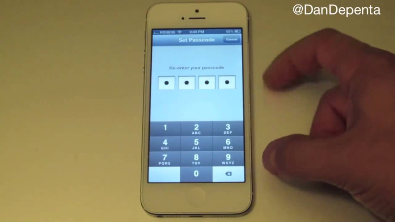 How To Password Protect iPhone 5 Simple iPhone Pascode Lock YouTube