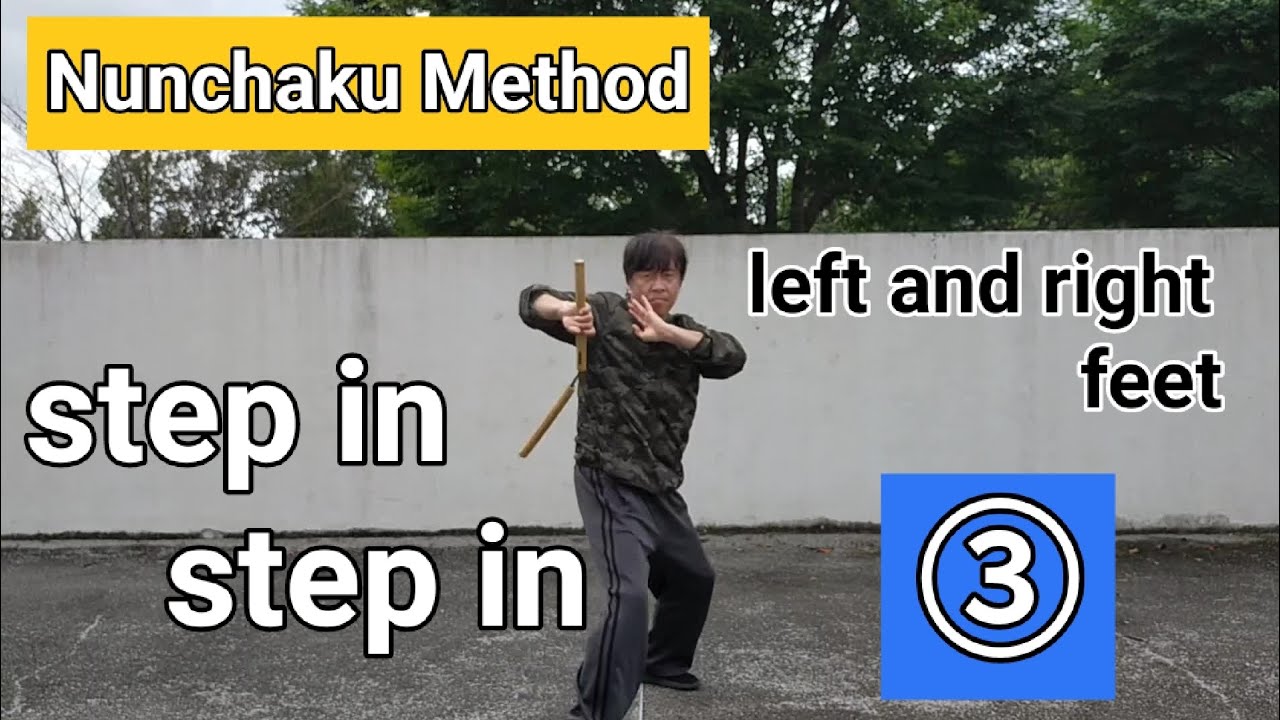 Nunchaku Methodstep in step inleft and right feet Ryoji Okamotos