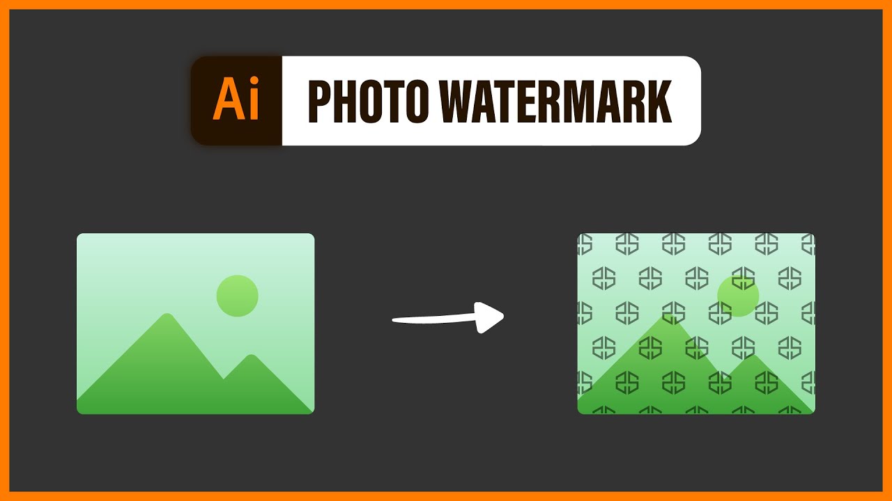 PHOTO WATERMARK in Adobe Illustrator EFFECTIVE watermark 1 min