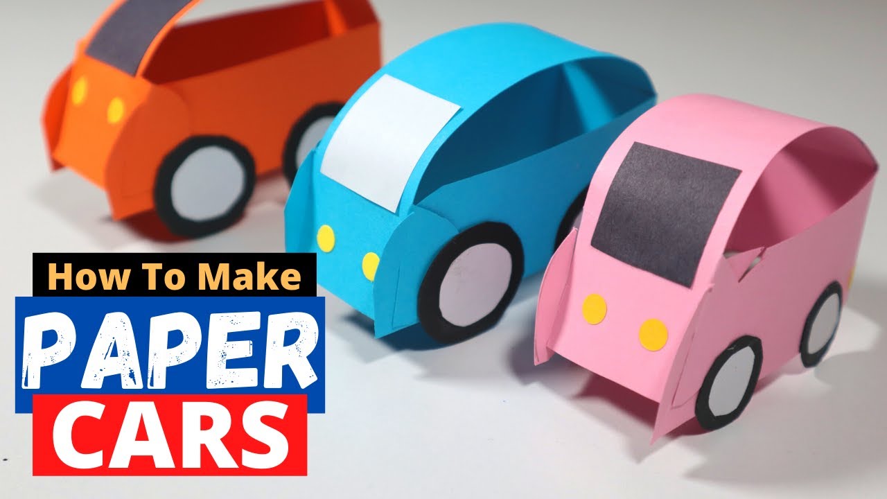 Easiest PAPER CAR Fun and Easy Paper Arts and Crafts Ideas for Kids