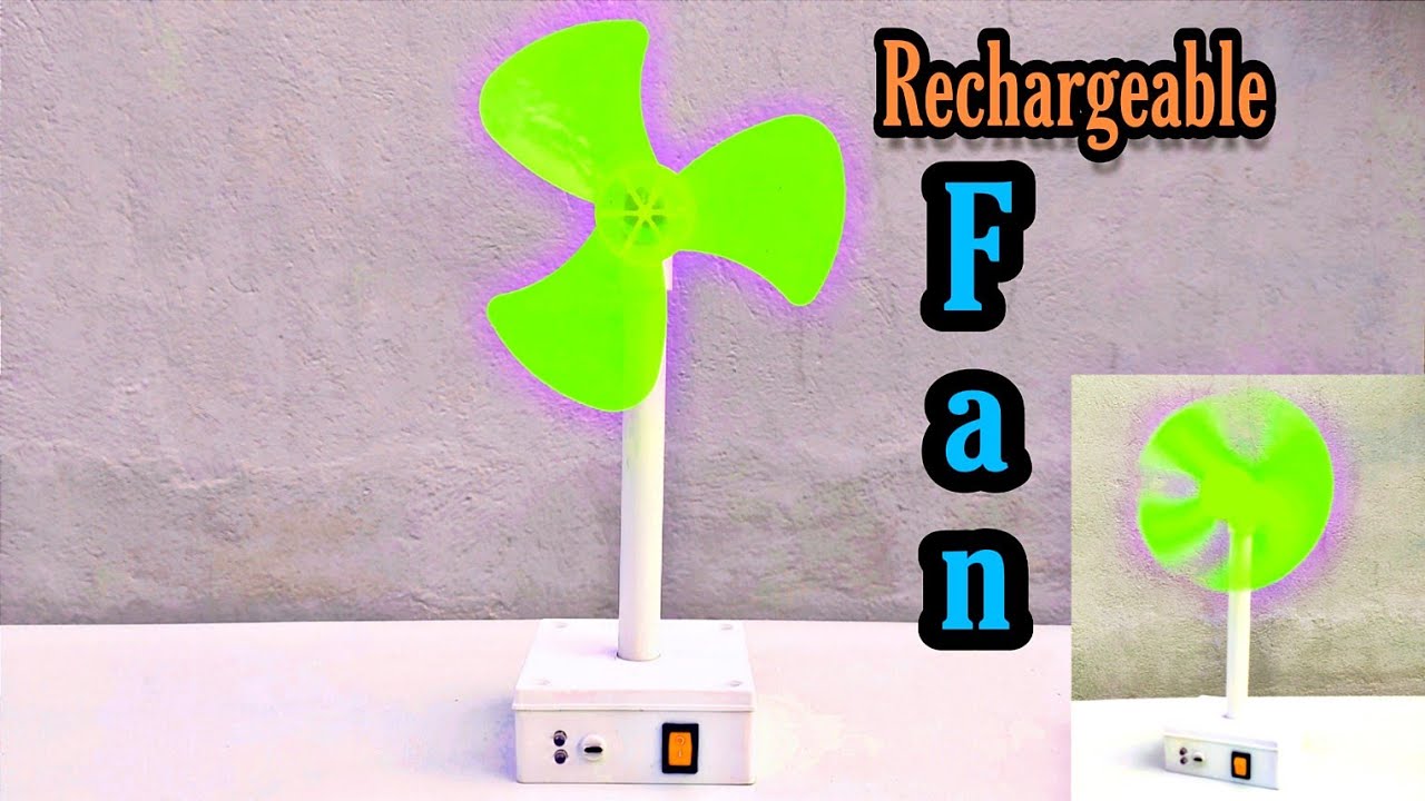 how to make a amazing rechargeable fan homemade rechargeable fan YouTube