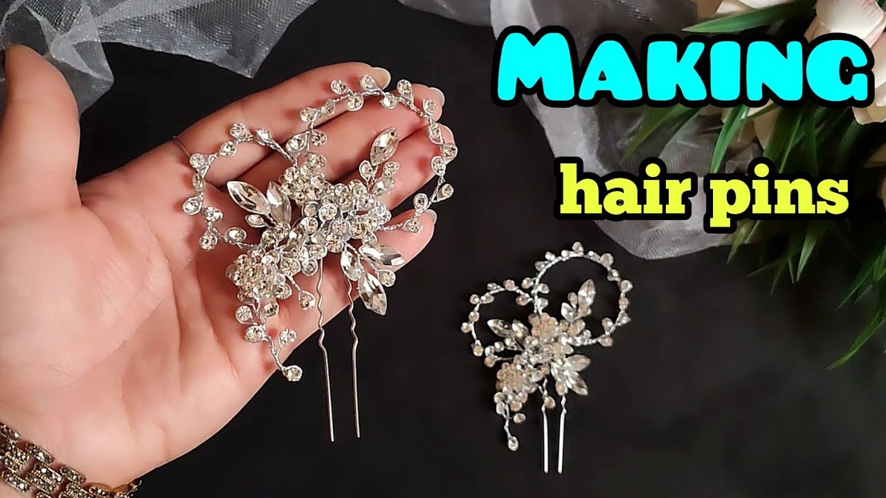 Easy and Elegant Crystal Wedding Hair pins DIY Tutorial for Beginners