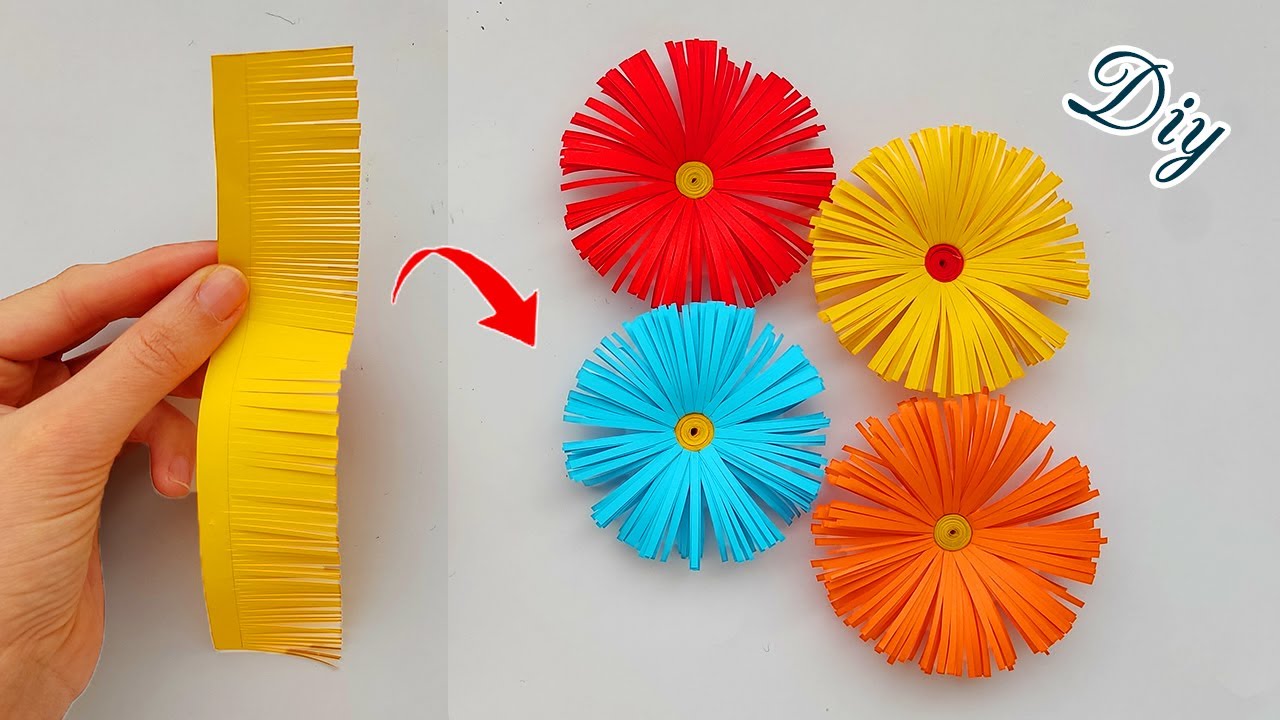 How To Make Easy Paper Flowers  DIY Paper Flower Craft Ideas Tutorial 