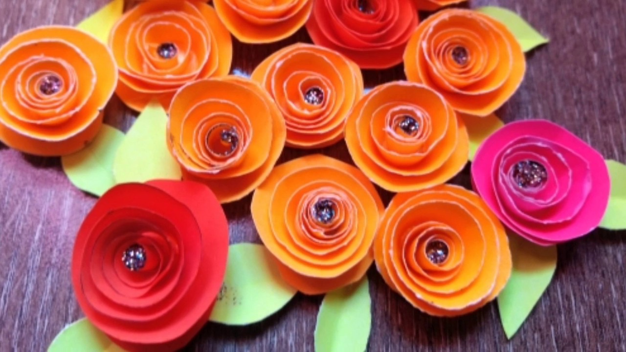 Tiny rose paper flower tutorial for beginnerspaper craftflowers from 