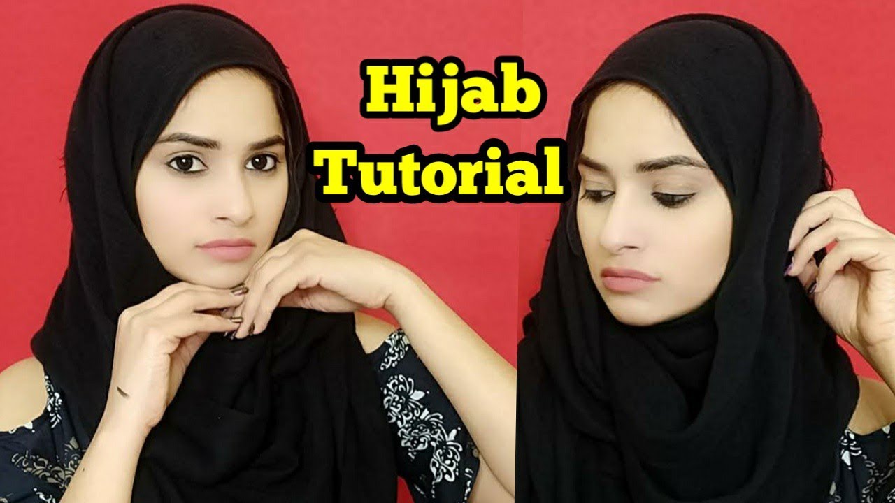 1 Minute Quick Easy Hijab Tutorial without pins YouTube