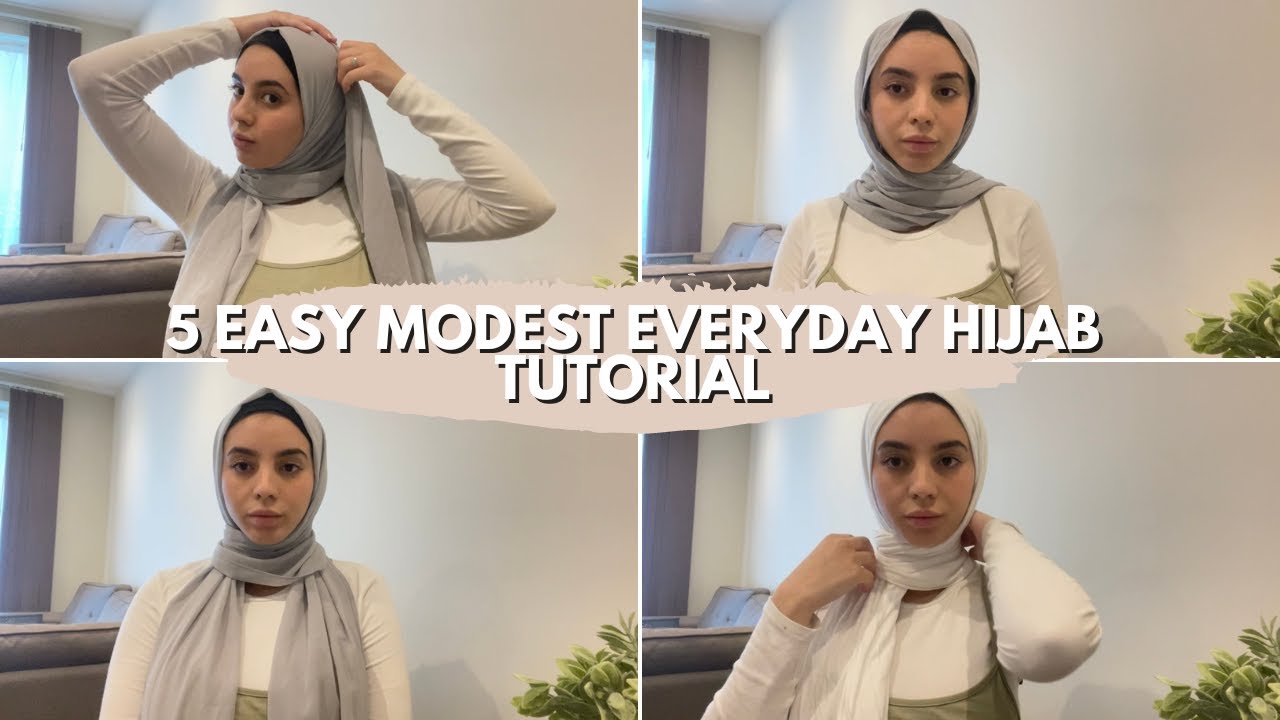 HOW TO PART 2 Easy Modest Hijab Tutorial No Pins Chiffon Jersey